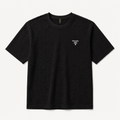 Black Wave Textured Tee City Fashion