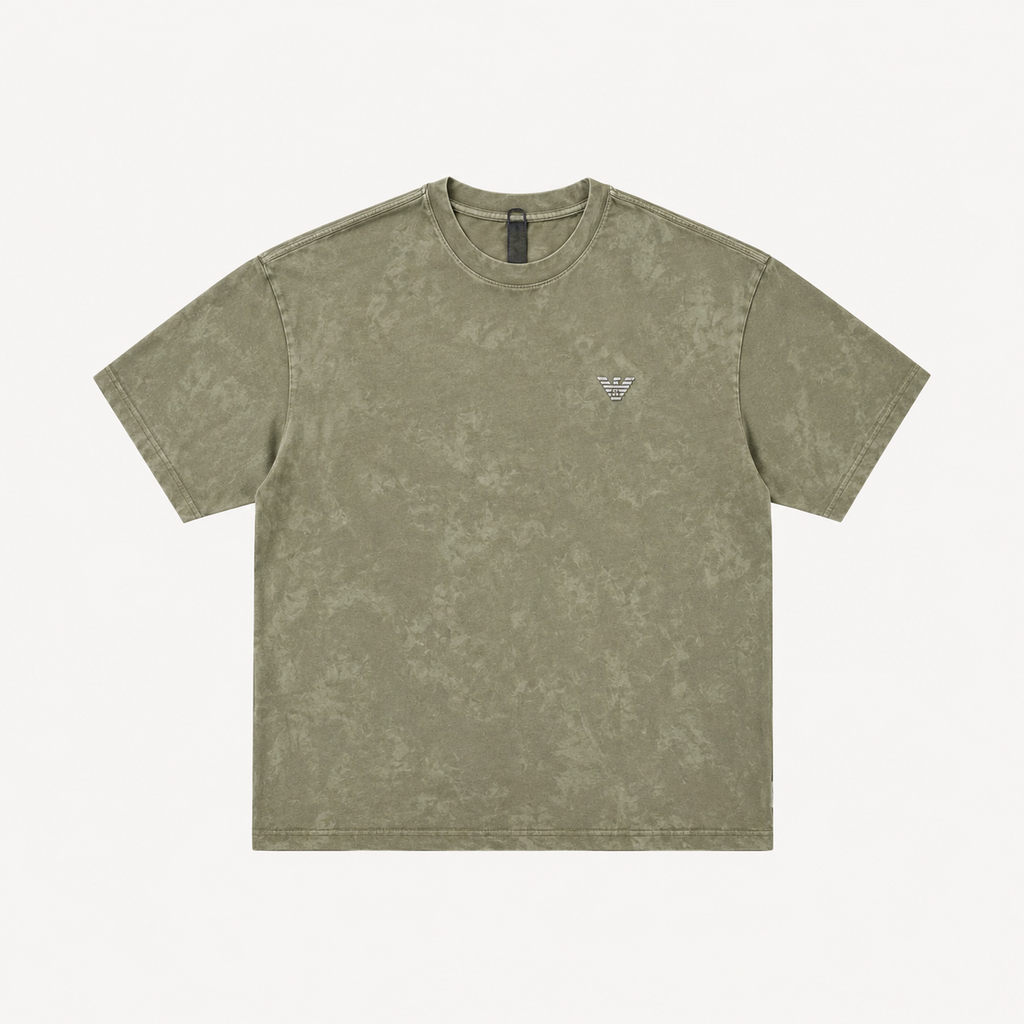 Light Olive Cloud Drop Shoulder Tee City Fashion