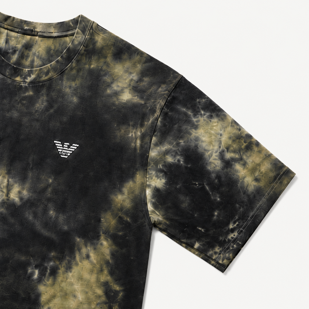 Olive Black Cloud Boxy Tee City Fashion