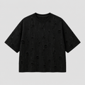 Distressed Black Boxy Tee