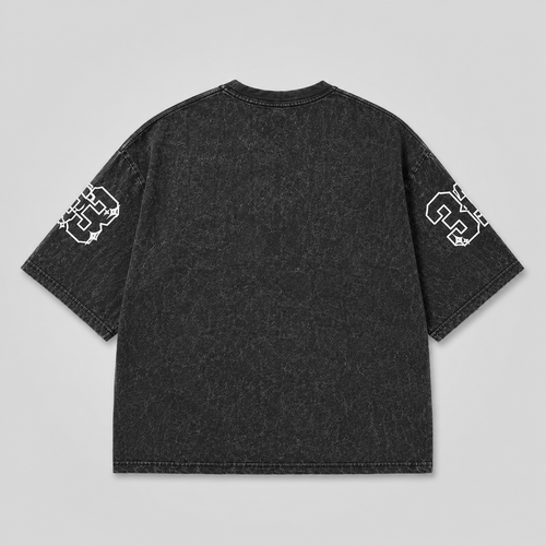 Acid Wash Black Boxy Tee