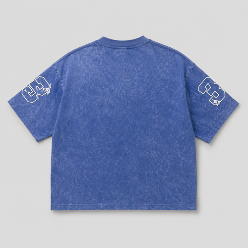 Acid Wash Blue Boxy Tee