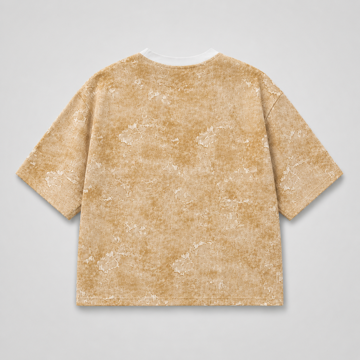 Camel Distressed Boxy Tee