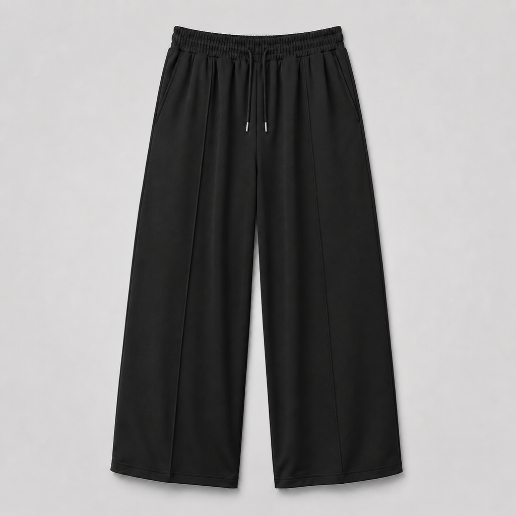 Wide-Leg Black Baggy Trouser