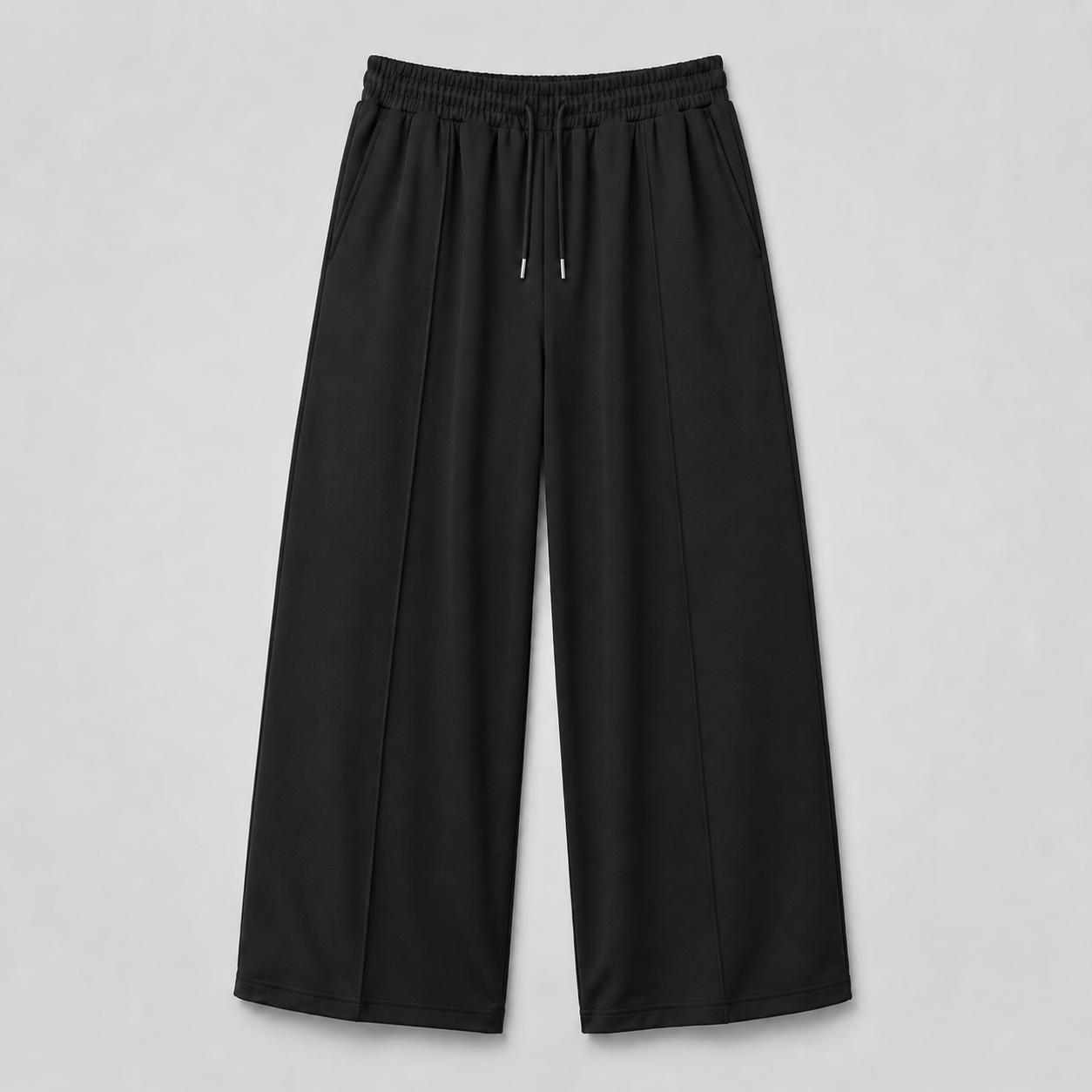 Wide-Leg Black Baggy Trouser