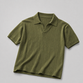 Ribbed Knit Olive Polo