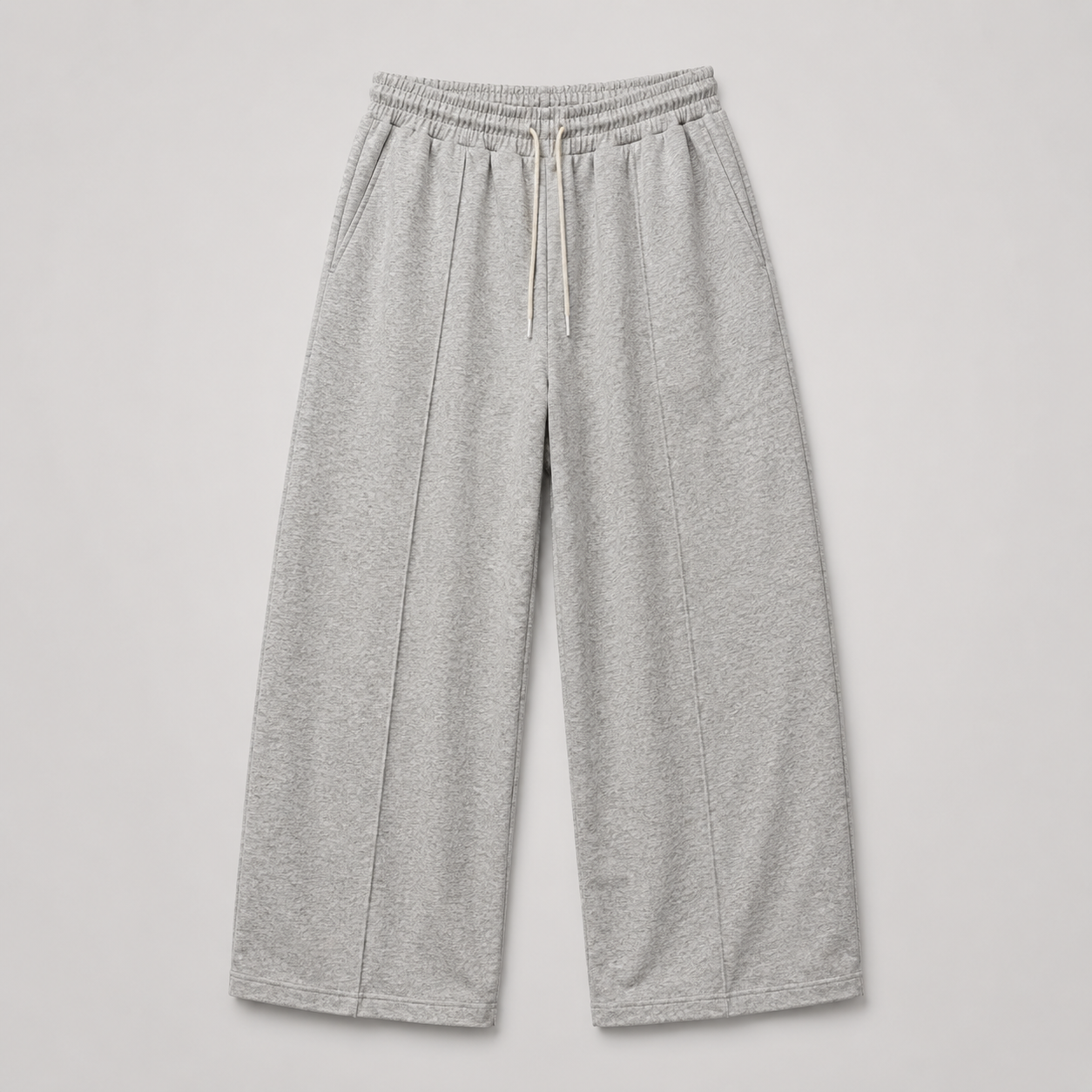 Wide-Leg Grey Baggy Trouser