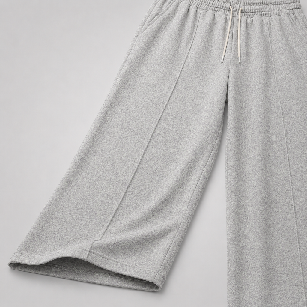 Wide-Leg Grey Baggy Trouser