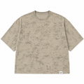Relaxed Ribbed Beige Tee City Fashion