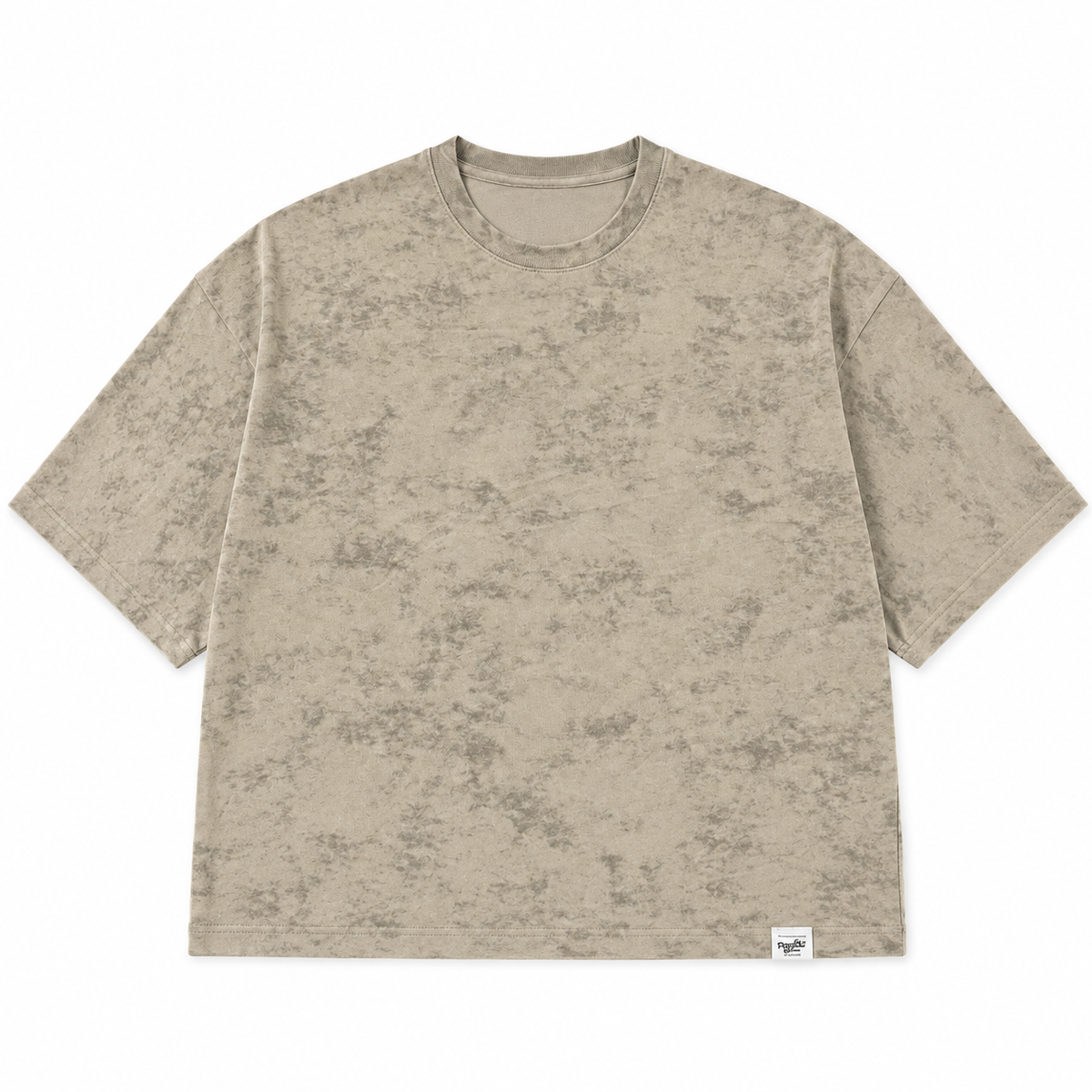 Relaxed Ribbed Beige Tee City Fashion
