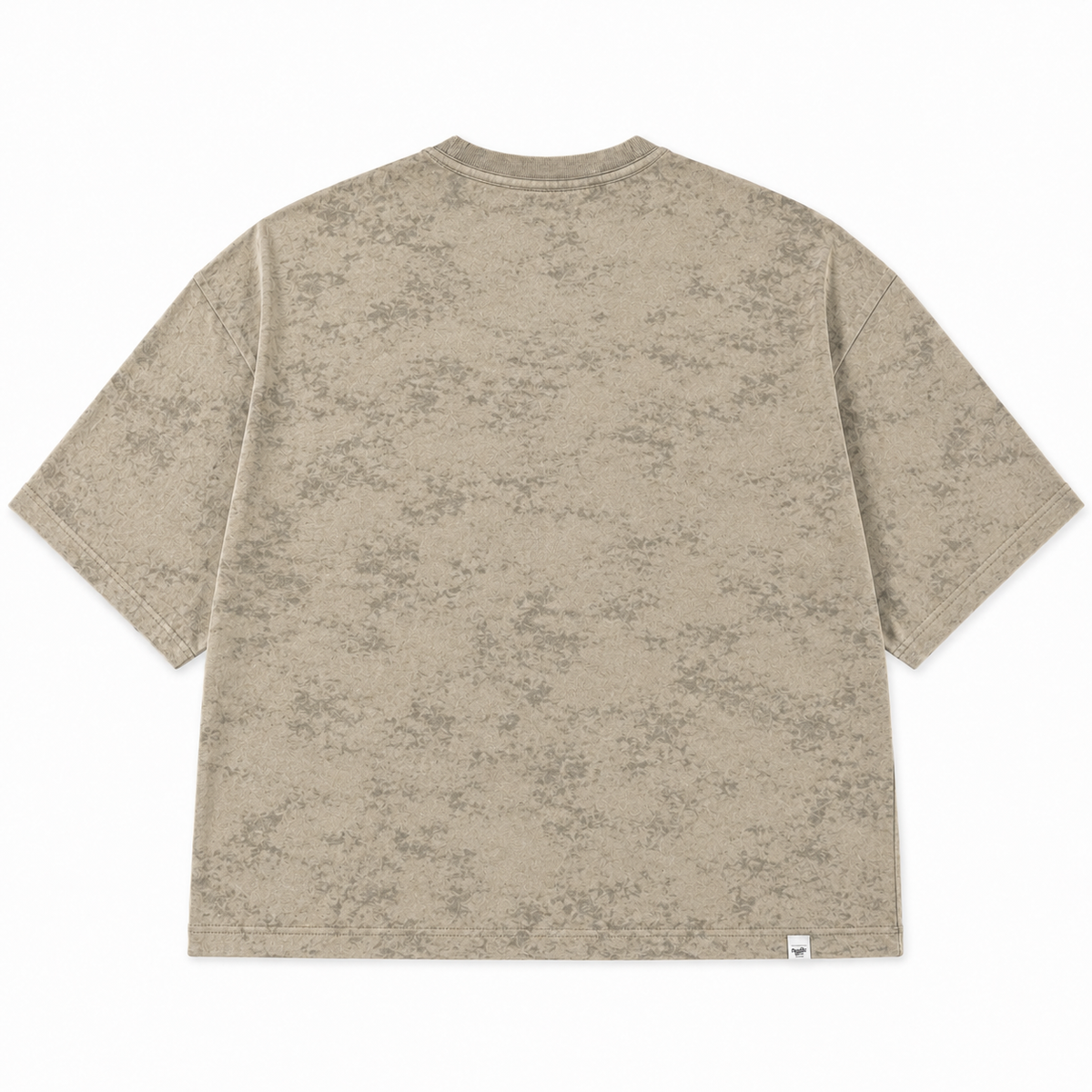 Relaxed Ribbed Beige Tee City Fashion