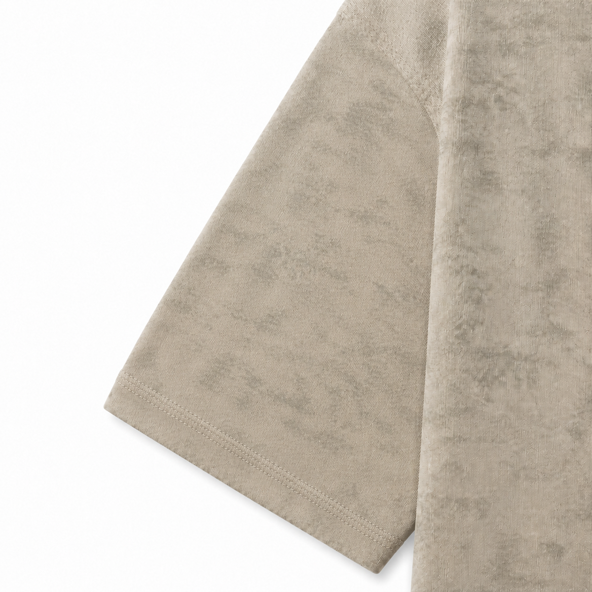 Relaxed Ribbed Beige Tee City Fashion