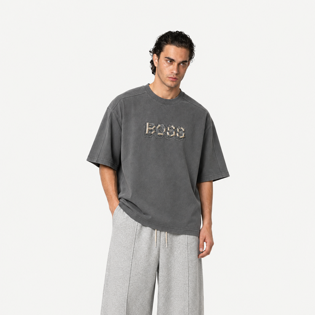 Imported Emblem Tee Grey City Fashion
