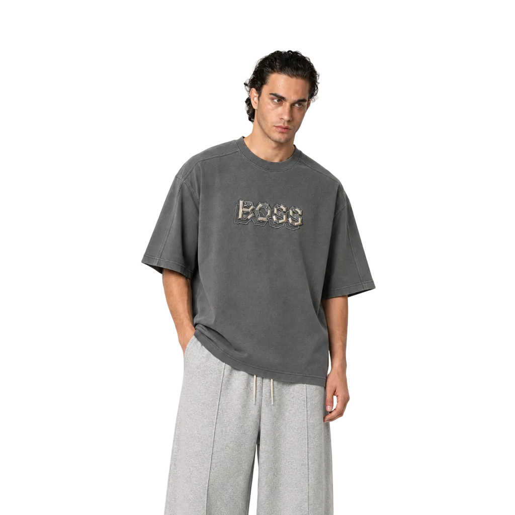 Imported Emblem Tee Grey City Fashion