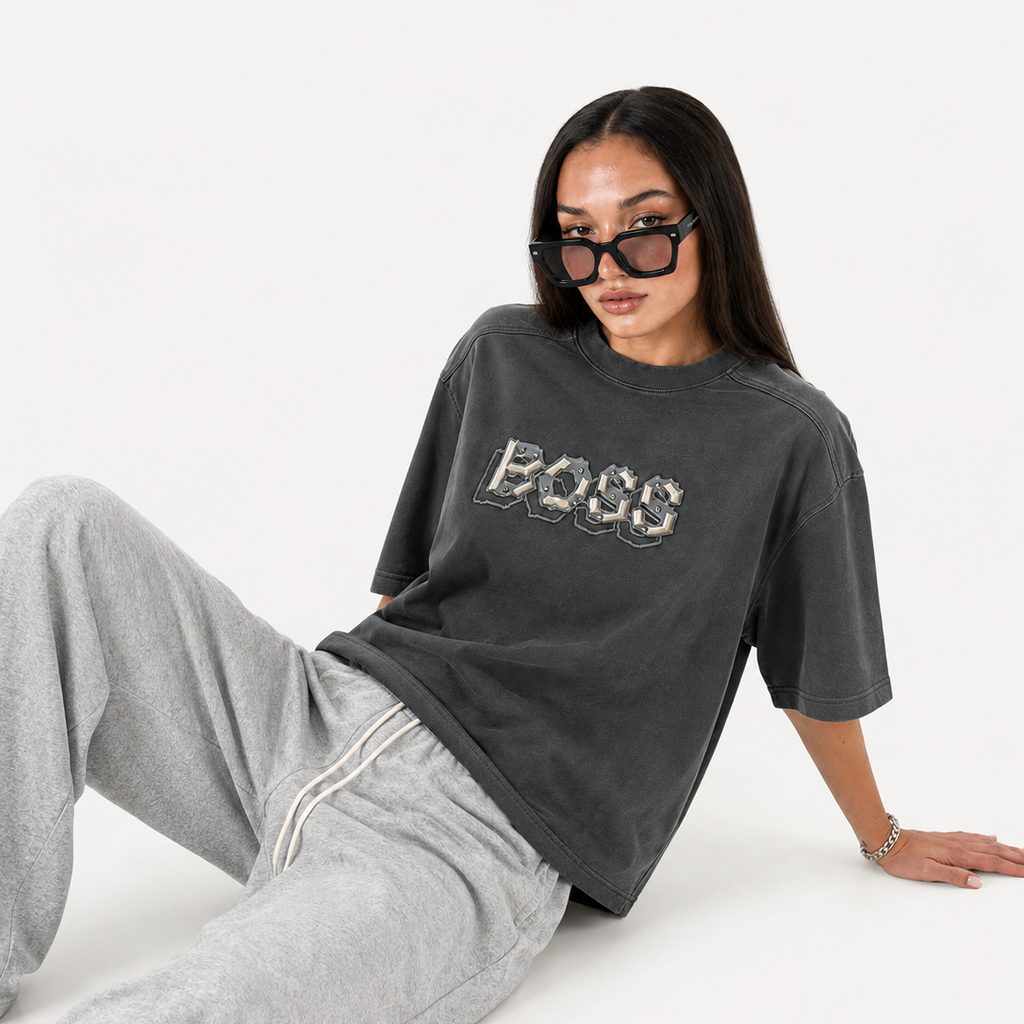 Imported Emblem Tee Grey City Fashion