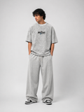 Grey Distressed Boxy Tee City Fashion