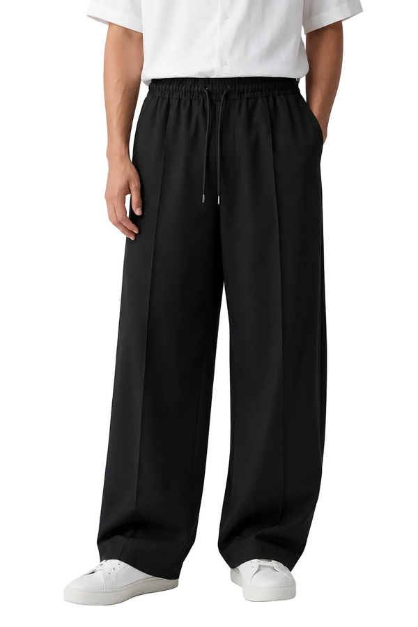 Wide-Leg Baggy Trouser | Black