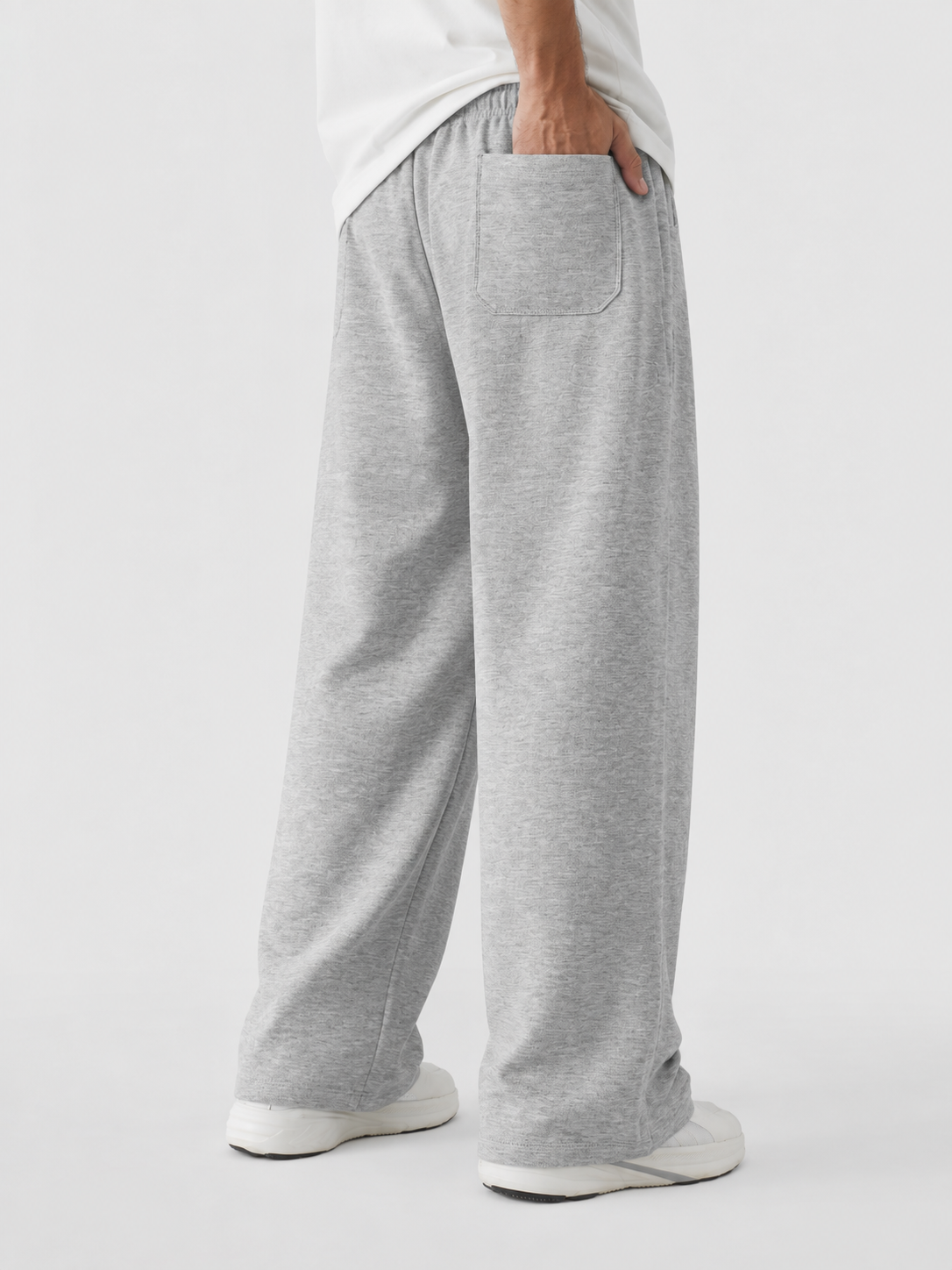 Wide-Leg Grey Baggy Trouser City Fashion