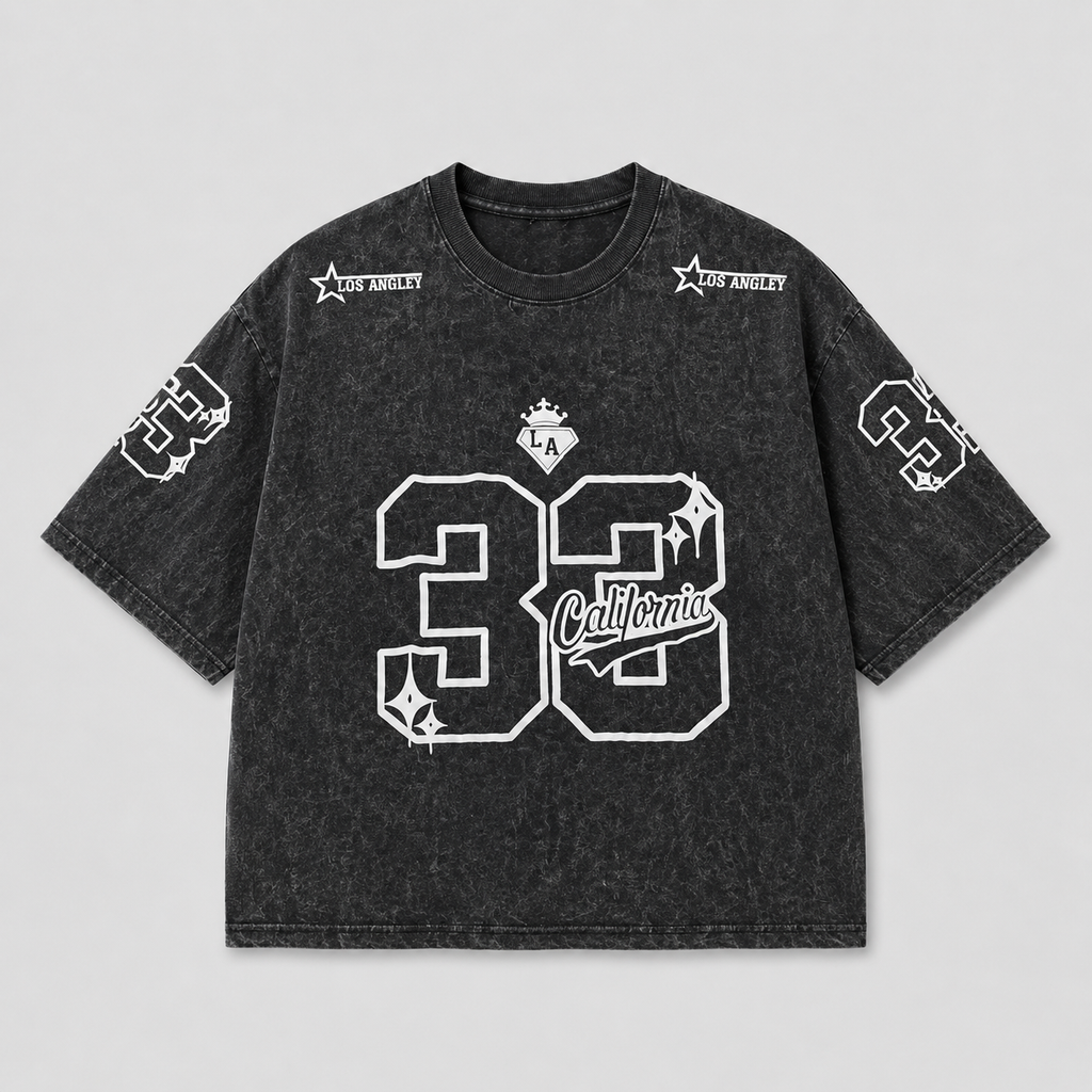Acid Wash Boxy Tee City Fashion
