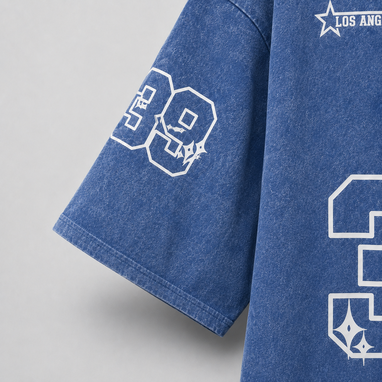 Acid Wash Blue Boxy Tee