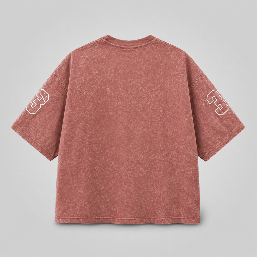 Acid Wash Dusty Rose Boxy Tee