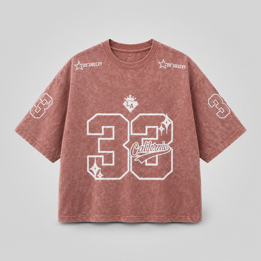 Acid Wash Dusty Rose Boxy Tee