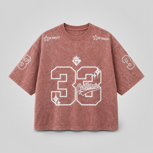 Acid Wash Dusty Rose Boxy Tee