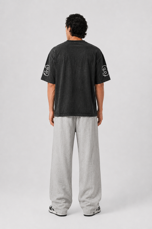 Acid Wash Black Boxy Tee