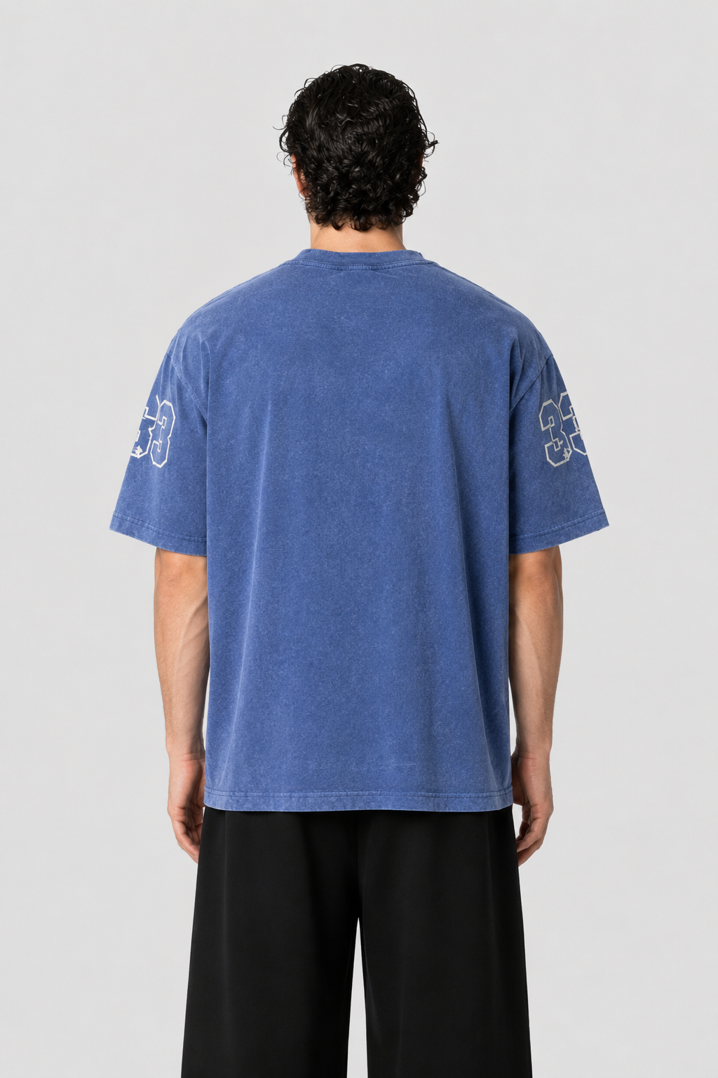 Acid Wash Blue Boxy Tee